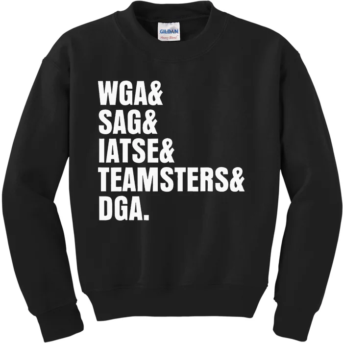 Writers Guild Of America On Strike Kids Sweatshirt