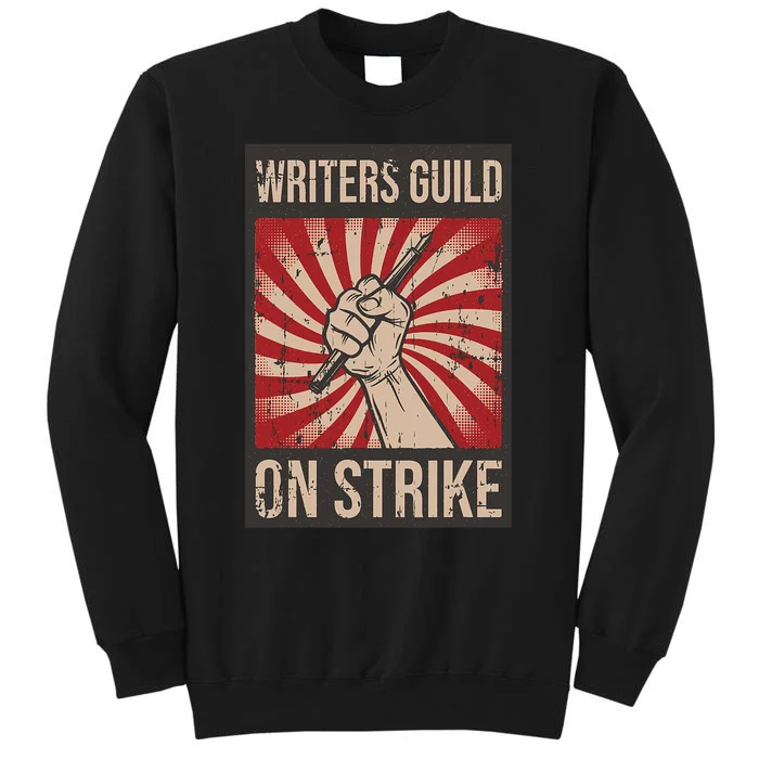 Writers Guild Of America On Strike Anti Ai Chatbots WGA Tall Sweatshirt