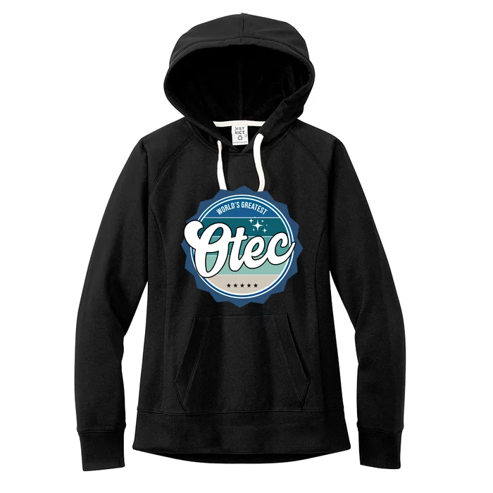 Worlds Greatest Otec Slovak Dad Gift Women's Fleece Hoodie