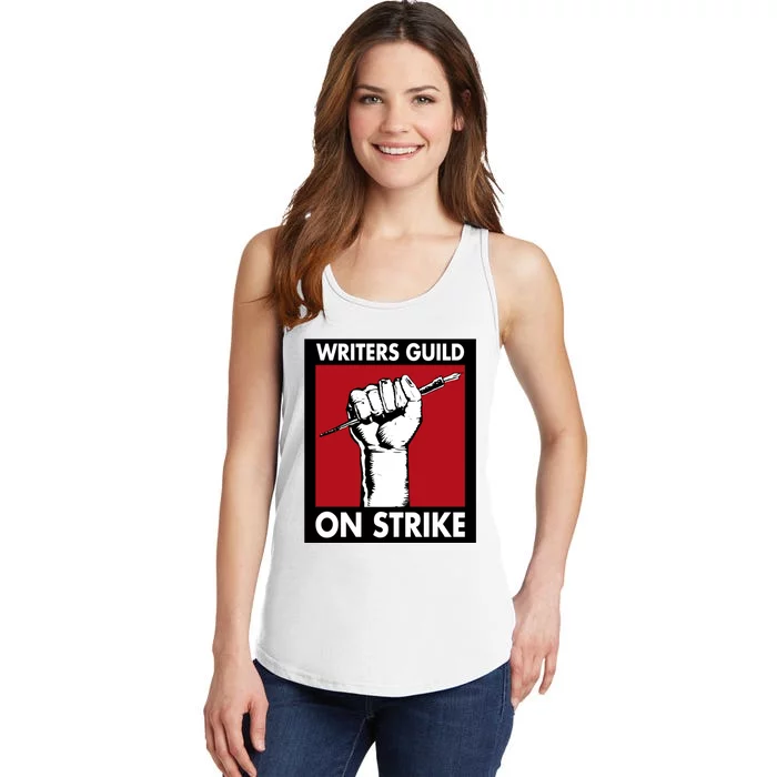 Writers Guild Of America On Strike Ladies Essential Tank