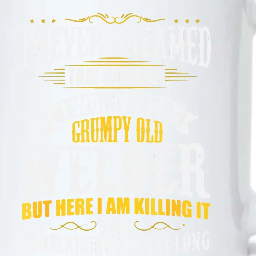 Welder Grumpy Old, Killing It Black Color Changing Mug