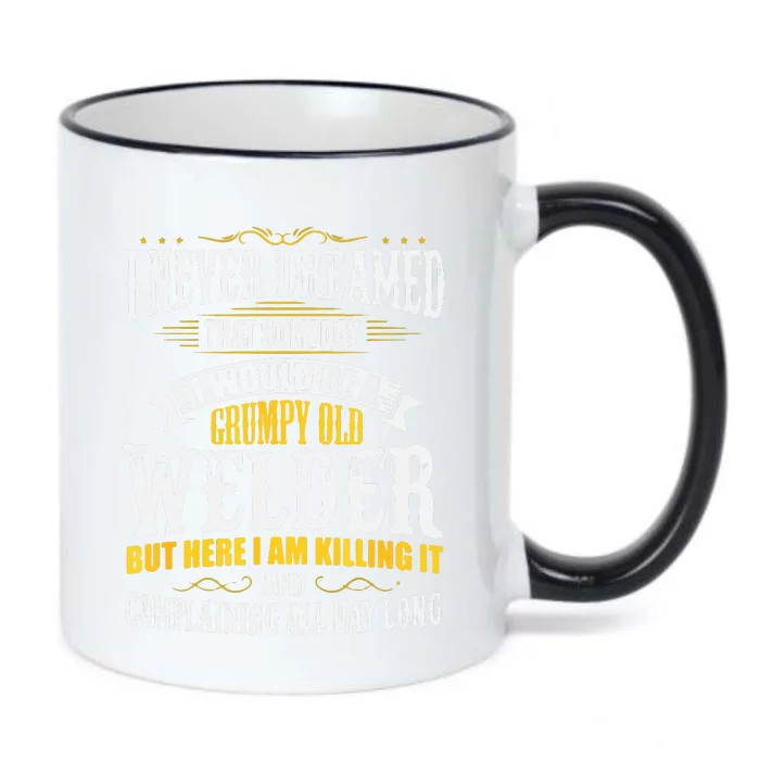 Welder Grumpy Old, Killing It Black Color Changing Mug