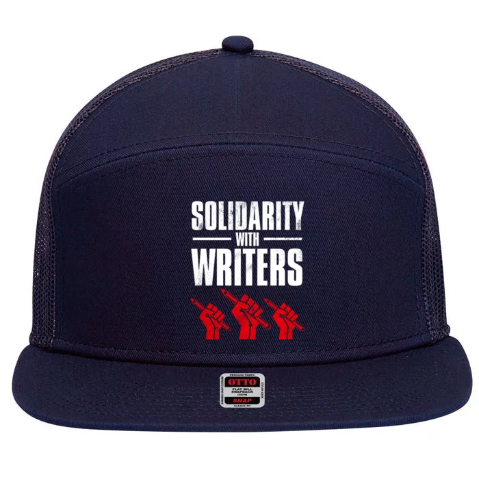 Writers Guild Of America On Strike 7 Panel Mesh Trucker Snapback Hat