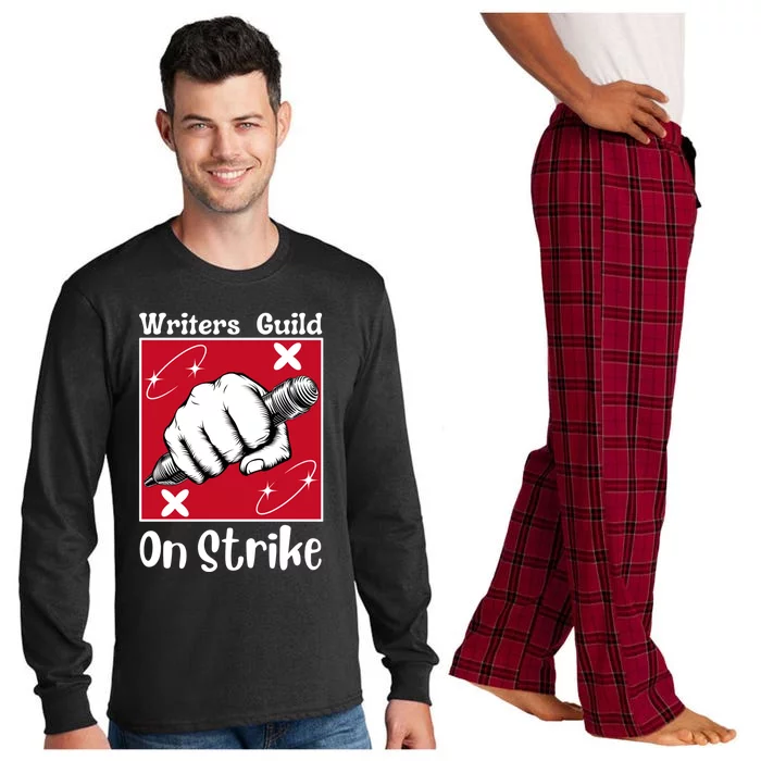 Writers Guild Of America On Strike Long Sleeve Pajama Set