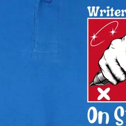 Writers Guild Of America On Strike Softstyle Adult Sport Polo