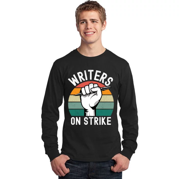 Writers Guild Of America On Strike Tall Long Sleeve T-Shirt