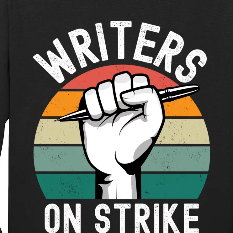 Writers Guild Of America On Strike Tall Long Sleeve T-Shirt