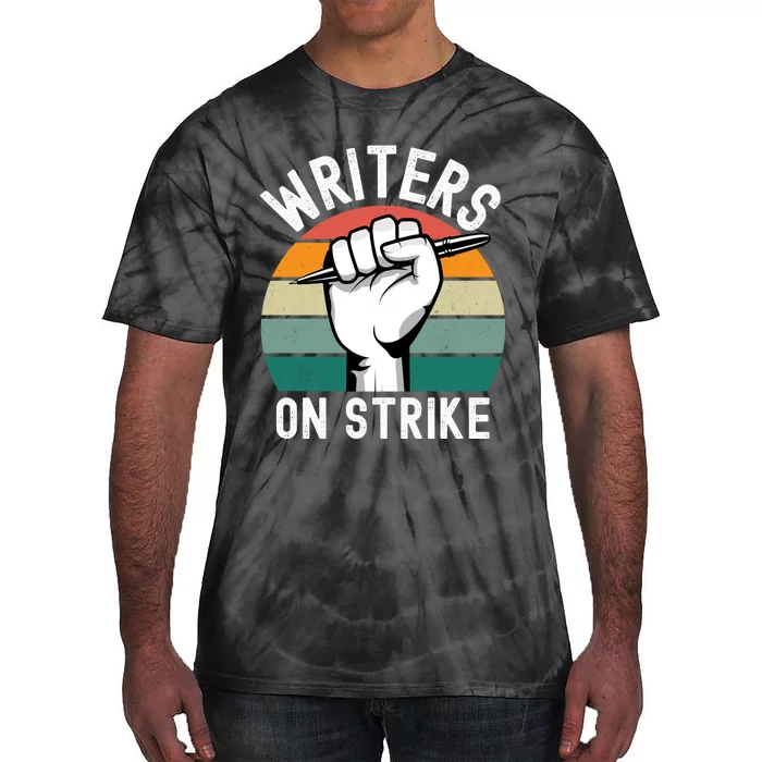 Writers Guild Of America On Strike Tie-Dye T-Shirt