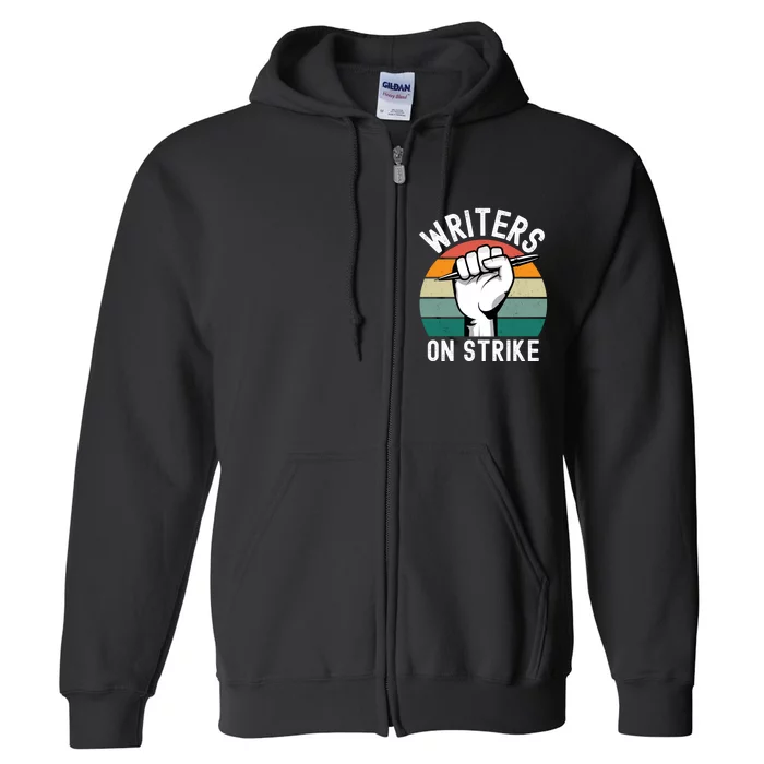 Writers Guild Of America On Strike Full Zip Hoodie