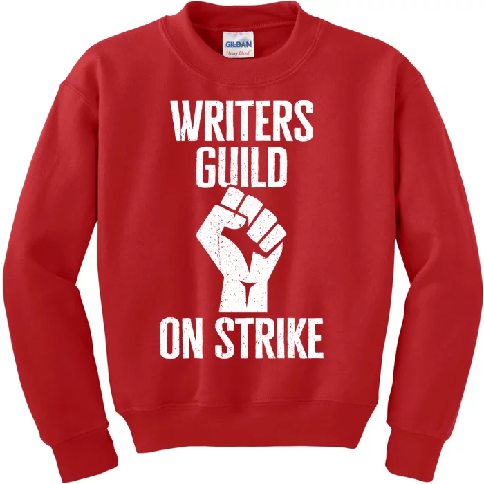 Writers Guild Of America On Strike Anti AI Chatbots WGA Kids Sweatshirt