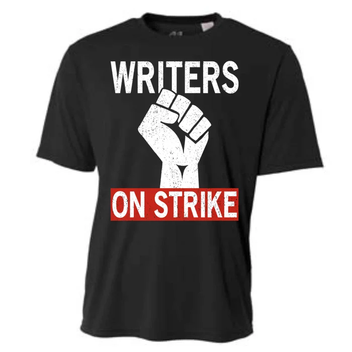 Writers Guild Of America On Strike Anti AI Chatbots WGA Cooling Performance Crew T-Shirt