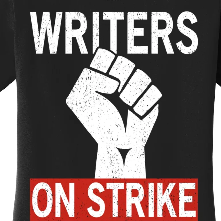 Writers Guild Of America On Strike Anti AI Chatbots WGA Women's T-Shirt