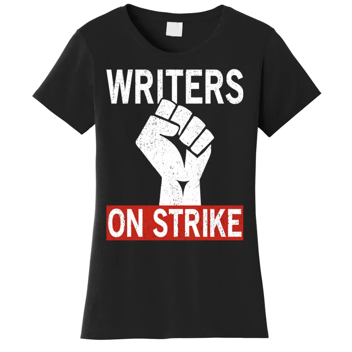 Writers Guild Of America On Strike Anti AI Chatbots WGA Women's T-Shirt