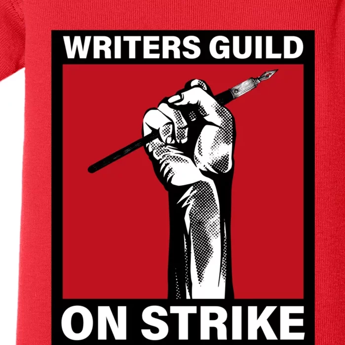 Writers Guild Of America On Strike Anti AI Chatbots WGA Baby Bodysuit