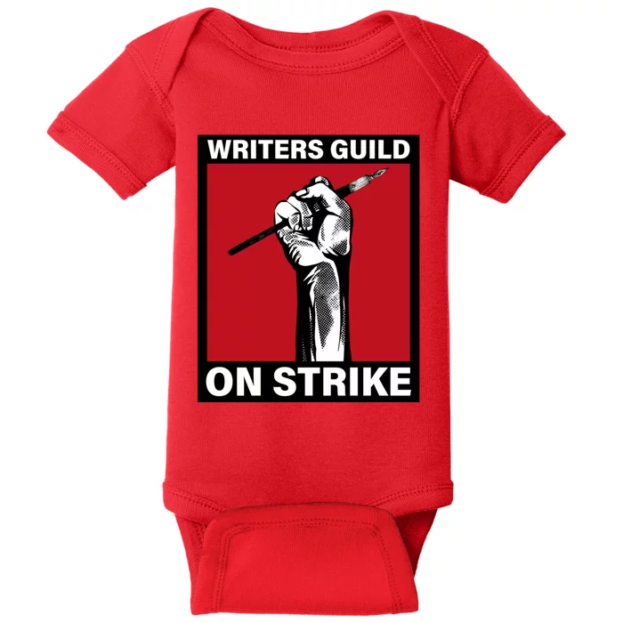 Writers Guild Of America On Strike Anti AI Chatbots WGA Baby Bodysuit