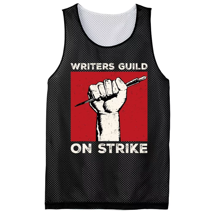 Writers Guild Of America On Strike Anti AI Chatbots WGA Mesh Reversible Basketball Jersey Tank