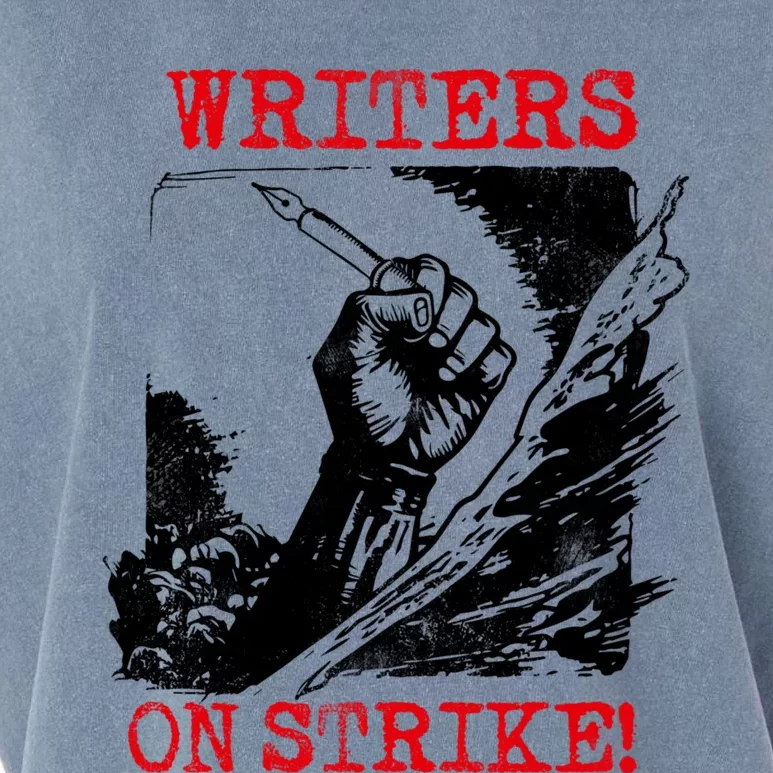 Writers Guild Of America On Strike Garment-Dyed Women's Muscle Tee