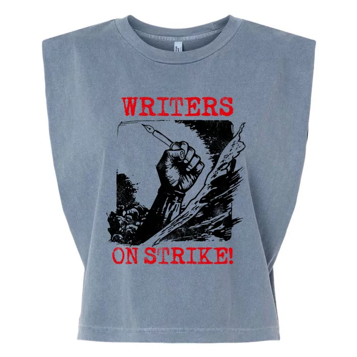 Writers Guild Of America On Strike Garment-Dyed Women's Muscle Tee