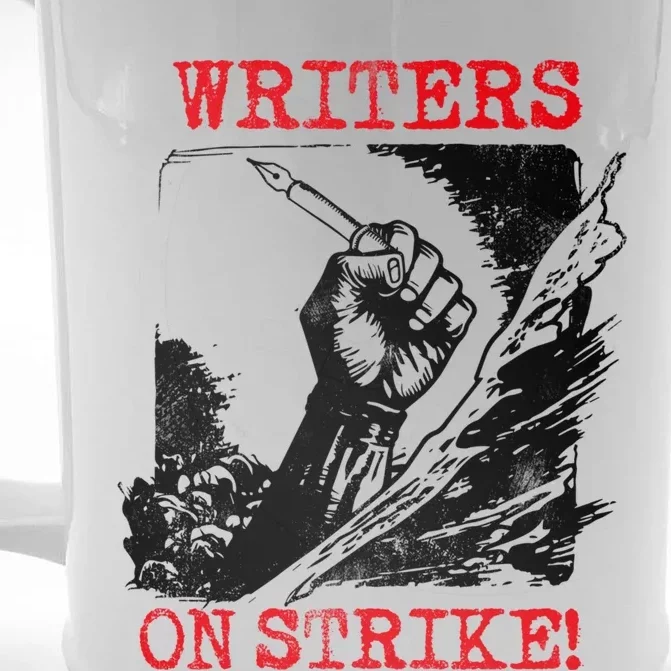 Writers Guild Of America On Strike Front & Back Beer Stein