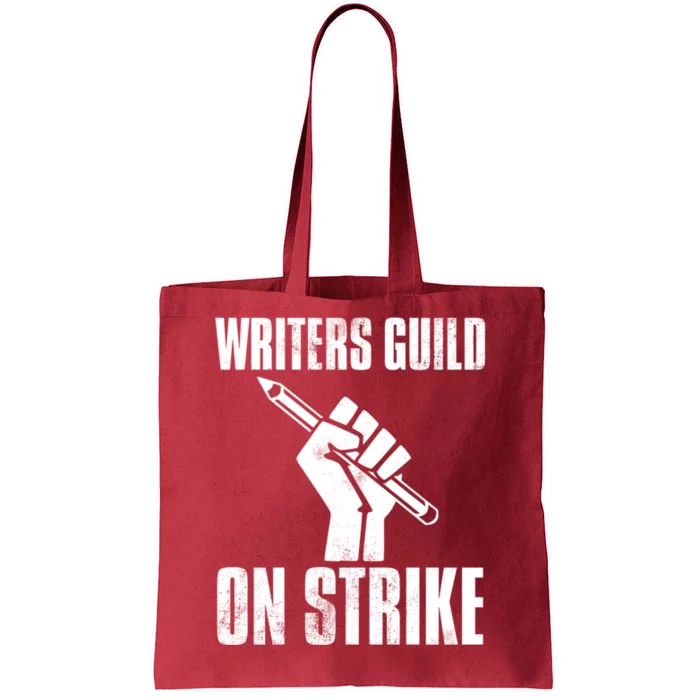 Writers Guild Of America On Strike Anti Ai Chatbots Wga Tote Bag