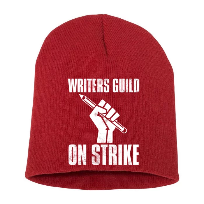 Writers Guild Of America On Strike Anti Ai Chatbots Wga Short Acrylic Beanie