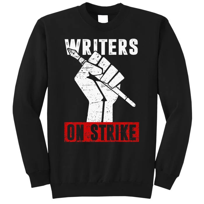 Writers Guild Of America On Strike Anti AI Chatbots WGA Tall Sweatshirt