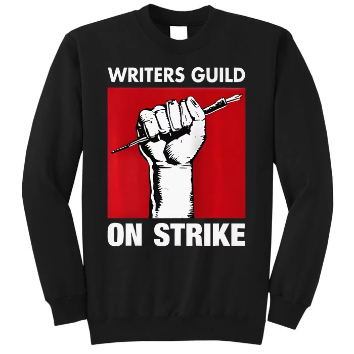 Writers Guild Of America On Strike Anti AI Chatbots WGA Tall Sweatshirt