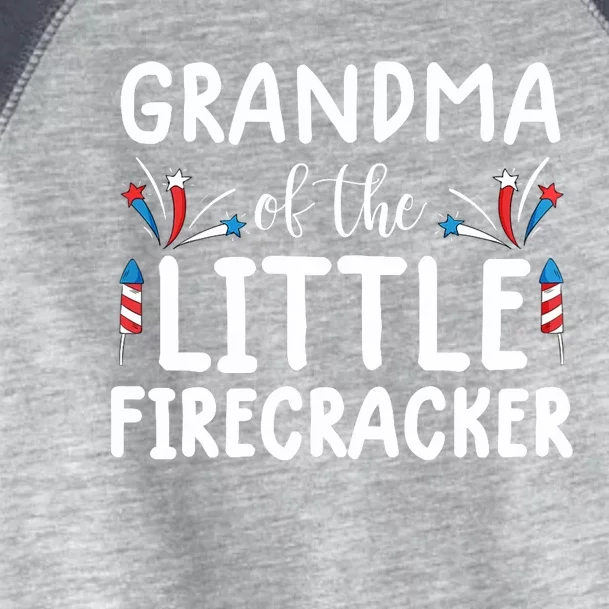 Wo grandma of the little firecracker funny 4th of july Toddler Fine Jersey T-Shirt