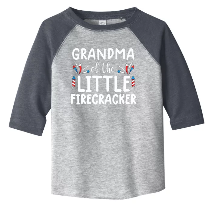 Wo grandma of the little firecracker funny 4th of july Toddler Fine Jersey T-Shirt