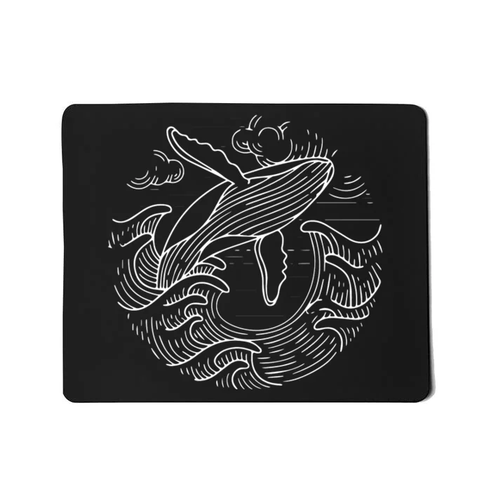 Whale Gifts Ocean Waves Humpback Whale Gifts Mousepad