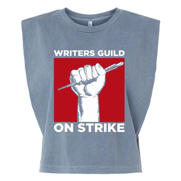 Writers Guild Of America On Strike Garment-Dyed Women's Muscle Tee