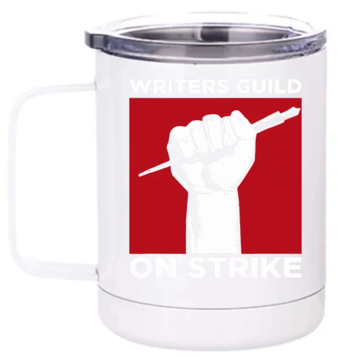 Writers Guild Of America On Strike Front & Back 12oz Stainless Steel Tumbler Cup