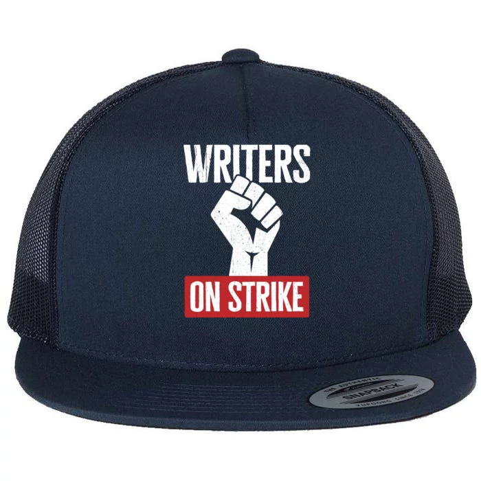 Writers Guild Of America On Strike Anti AI Chatbots WGA Flat Bill Trucker Hat