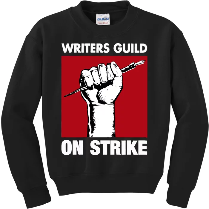 Writers Guild Of America On Strike Anti AI Chatbots WGA Kids Sweatshirt