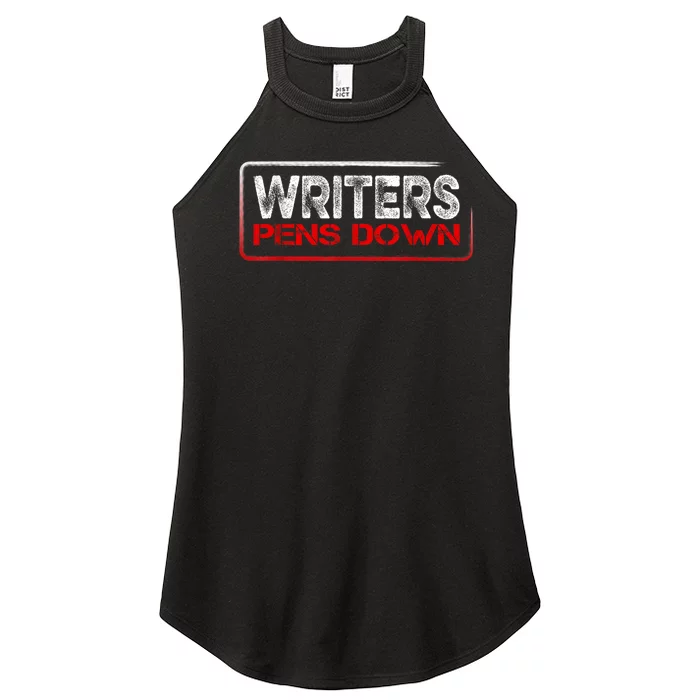 Writers Guild Of America On Strike Writers Pens Down WGA Women’s Perfect Tri Rocker Tank