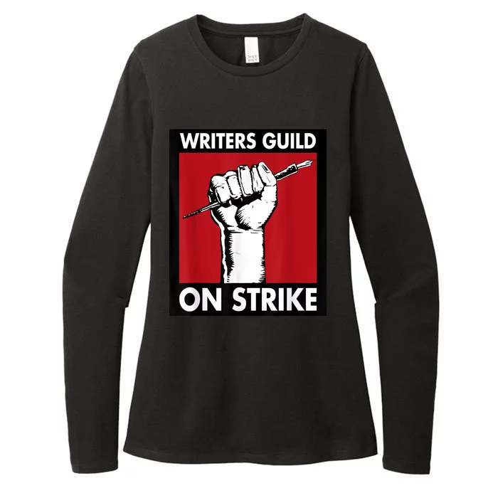 WGA Writers Guild Of America On Strike Womens CVC Long Sleeve Shirt