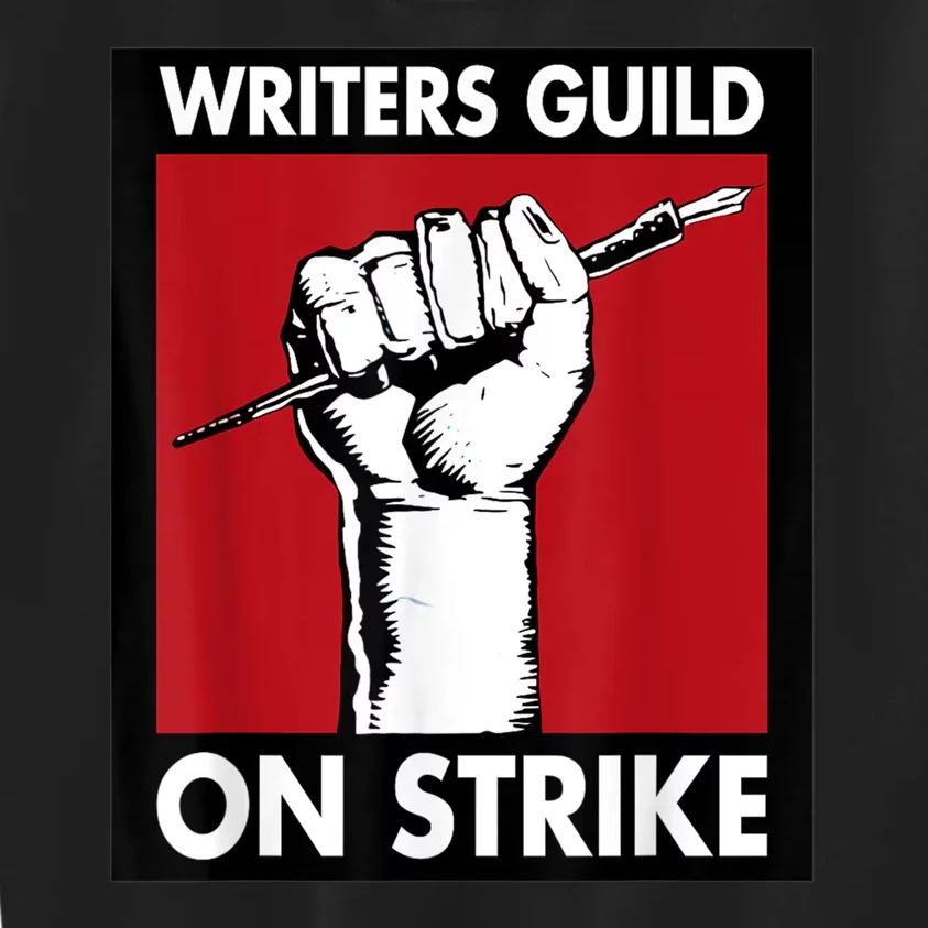 WGA Writers Guild Of America On Strike Kids Sweatshirt