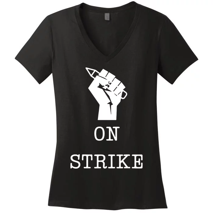 Writers Guild Of America Strike Spread Writing Stories WGA Women's V-Neck T-Shirt