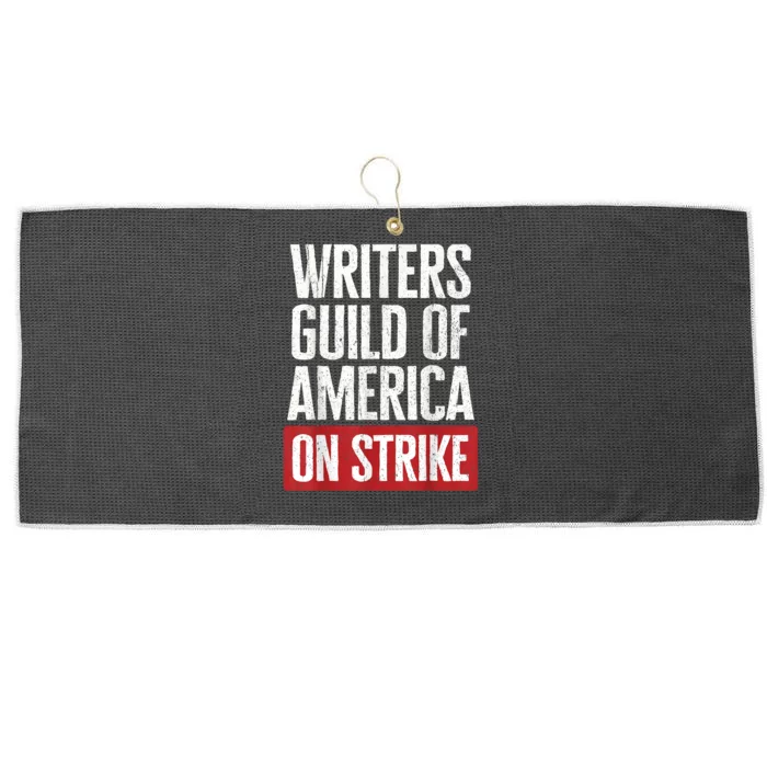 WGA Writers Guild Of America On Strike Large Microfiber Waffle Golf Towel