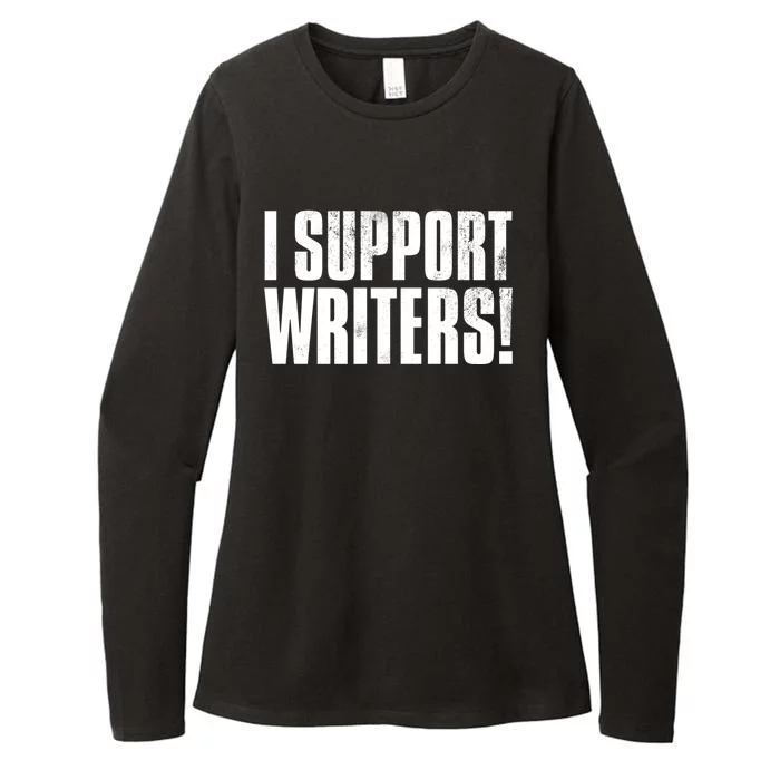 WGA Writers Guild Of America On Strike Womens CVC Long Sleeve Shirt