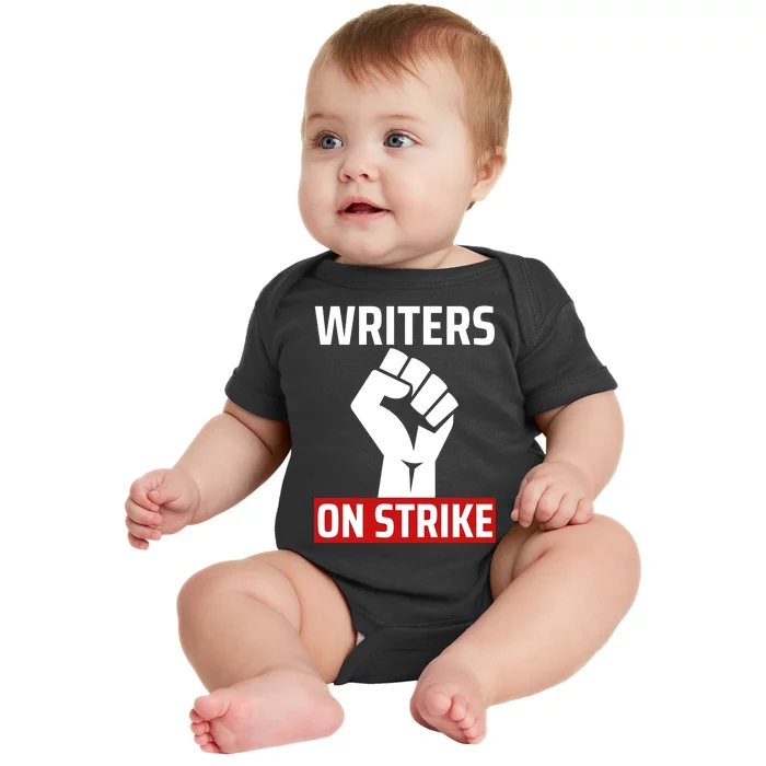 Writers Guild Of America On Strike Anti AI Chatbots WGA Baby Bodysuit