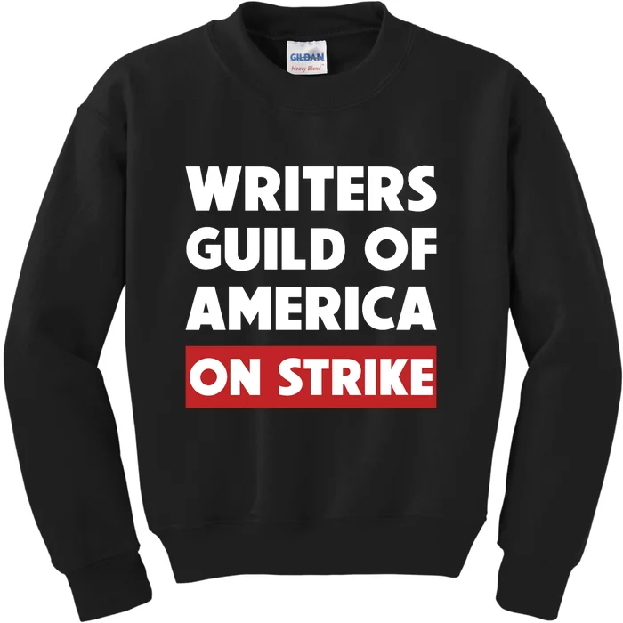 Writers Guild Of America On Strike Kids Sweatshirt