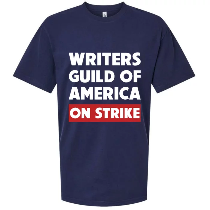 Writers Guild Of America On Strike Sueded Cloud Jersey T-Shirt