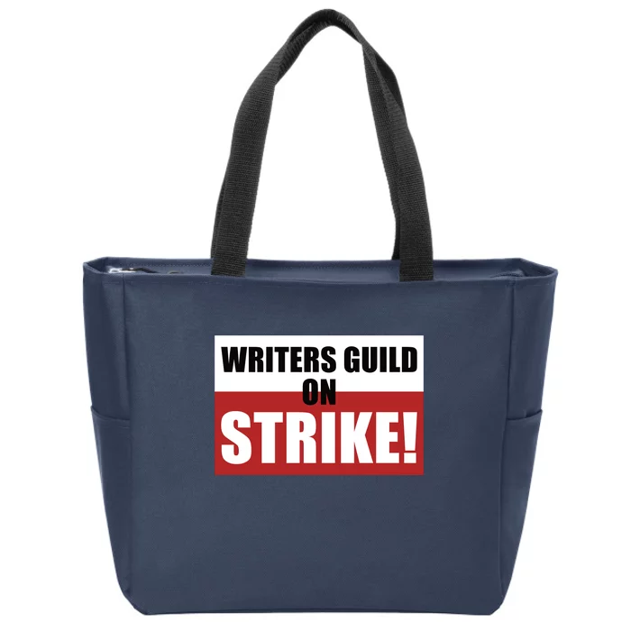 Writers Guild On Strike WGA Strike Anti AI Zip Tote Bag