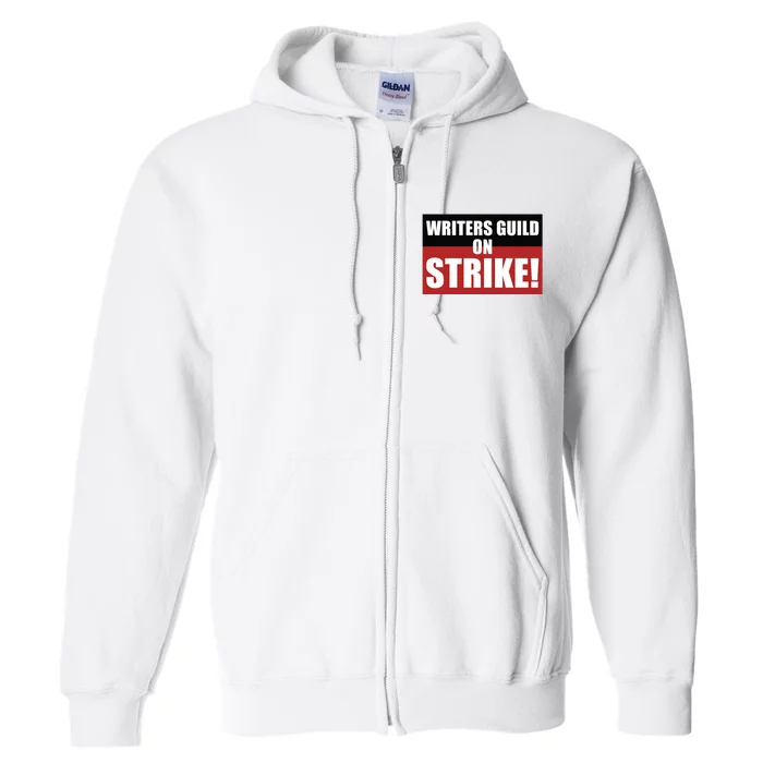 Writers Guild On Strike WGA Strike Anti AI Full Zip Hoodie