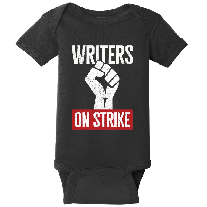 Writers Guild Of America On Strike Anti AI Chatbots WGA Baby Bodysuit