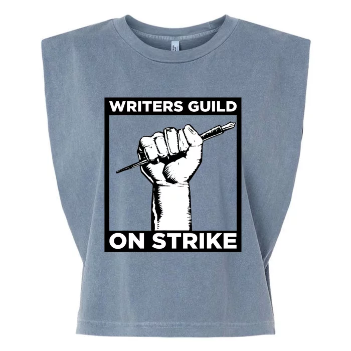 Writers Guild Of America On Strike Garment-Dyed Women's Muscle Tee