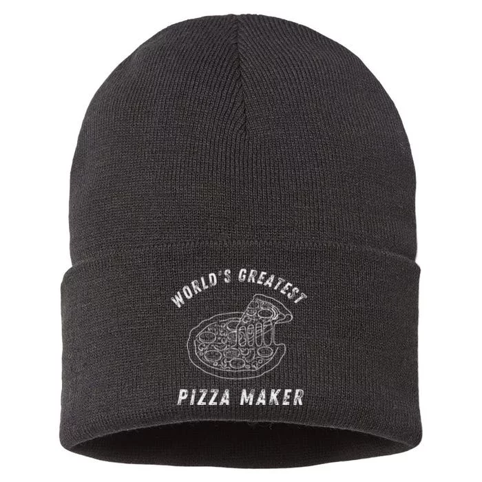 World's Greatest Pizza Maker pizza makers Sustainable Knit Beanie