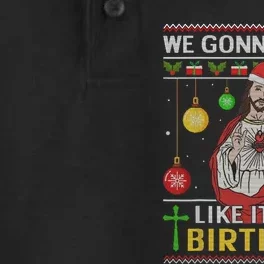 We Gonna Party Like It's My Birthday Jesus Sweater Christmas Dry Zone Grid Performance Polo