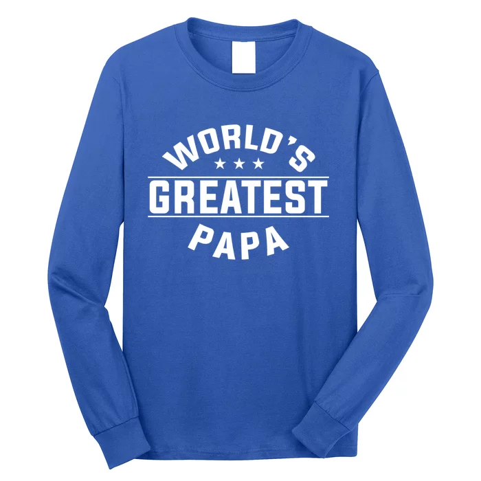 World's Greatest Papa Father's Day Gift Long Sleeve Shirt